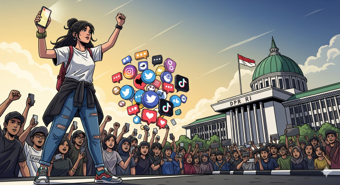 Politik Digital Indonesia 2025: Pergeseran Kekuasaan, Ledakan Partisipasi Online, dan Tantangan Polarisasi